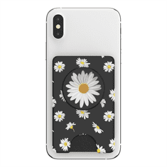 PopSockets PopWallet+ White Daisy, etui za kartice z vgrajenim ročajem PopGrip Gen.2