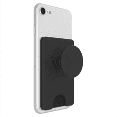 PopSockets PopWallet+ Black, etui za kartice z vgrajenim ročajem PopGrip Gen.2