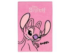 Disney DISNEY Stitch Angel Plišasti roza zapisnik/zvezek z linirane strani, z rožnato vezavo A5/80 strani 