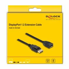 Delock podaljšek DisplayPort 1m 4K 60Hz črn 80001