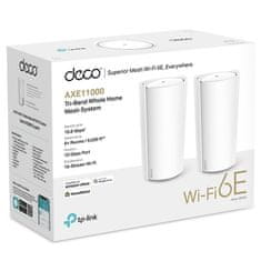 TP-Link Deco XE200 AXE11000 Tri-Band Mesh WiFi 6E 2-pack usmerjevalnik / dostopna točka AP