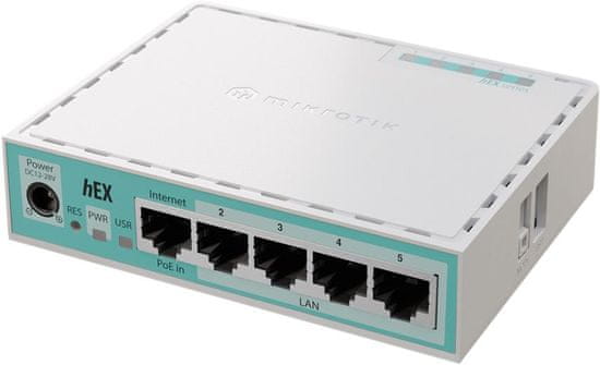 Mikrotik RouterBoard hEX (različica 2024) 5x GLan, PoE IN, RO L4