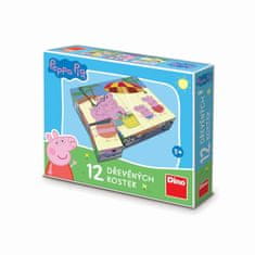 Dino PEPPA PIG 12 lesenih kock za licenciranje