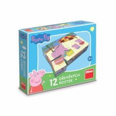 Dino PEPPA PIG 12 lesenih kock za licenciranje