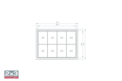 2x3 Stenska OGLASNA VITRINA 70x 97cm – magnetna GS18A4PD