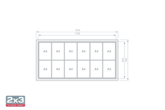 2x3 Stenska OGLASNA VITRINA 70x141cm – magnetna GS112A4PD