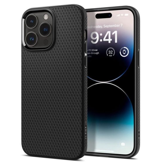 Spigen Ovitek Liquid Air za Apple iPhone 15 Pro Max - matt črna