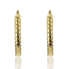 Marc Malone Elegantni obročasti uhani Stella Gold Earrings MCE23014G