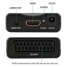 GBC AV pretvornik Scart na HDMI s priloženim napajalnikom 