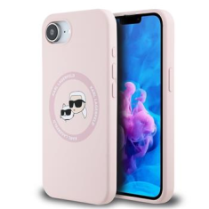 Karl Lagerfeld Originalen ovitek MagSafe iPhone 16e - Karl and Choupette - roza - KLHMPSE4SKCHTCP