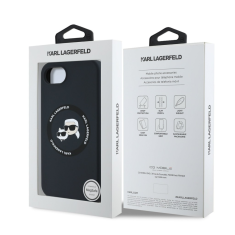 Karl Lagerfeld Originalen ovitek MagSafe iPhone 16e - Karl and Choupette - črn - KLHMPSE4SKCHTCK
