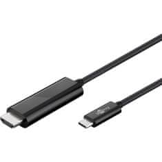 Goobay USB-C (M) na HDMI (M) Tip A 4k 60 Hz 1,8 m črn kabel