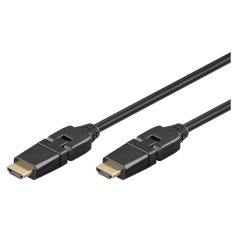 Goobay HDMI na HDMI High Speed Ethernet 4K 2m vrtljiv pozlačen kabel