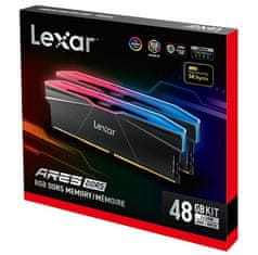 Lexar ARES DDR5 48GB (komplet 2x24GB) UDIMM 8000MHz CL40 XMP 3.0 - Hladilnik + RGB