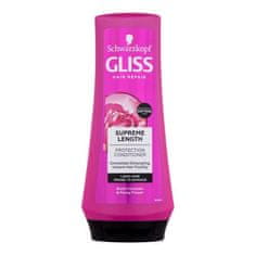 Schwarzkopf Gliss Supreme Length Protection Conditioner 200 ml zaščitni balzam za dolge lase, nagnjene k poškodbam in razcepljenim koncem za ženske