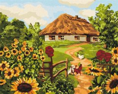 Rayher.	 Slikanje po številkah, A Ukrainian house, 40x50 cm