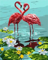 Rayher.	 Slikanje po številkah, Pair of flamingos, 40x50 cm