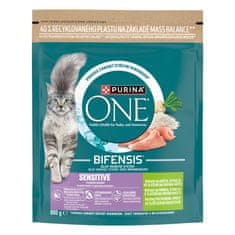 Purina ONE ONE Bifensis Sensitive s puranom in rižem, 8x800 g