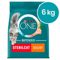 Purina ONE One hrana za odrasle mačke Sterilcat, piščanec s pšenico, 6 kg