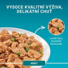 Purina ONE ONE Adult vrečke za mačke, mini fileji s piščancem in stročjim fižolom v soku, 26x 85 g