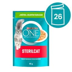 Purina ONE STERILCAT puran v soku 26×85 g