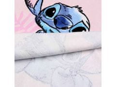 Disney DISNEY Stitch Otroška brisača, pončo s kapuco za deklice, bombaž 50x115 cm OEKO-TEX 