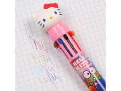 HELLO KITTY Hello Kitty Večbarvno pisalo 10v1, avtomatsko, barvno, šolsko 0,5 mm 