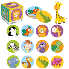 shumee MEMO GAME MINI DIVJE ŽIVALI MEMORY GAME IZOBRAŽEVALNI KOMPLET ZA OTROKE