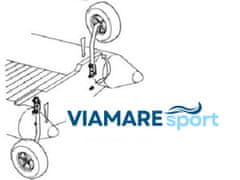 VIAMAREsport Voziček - KOLESA za čoln, zložljivo, 140kg, ALU, univerzalni