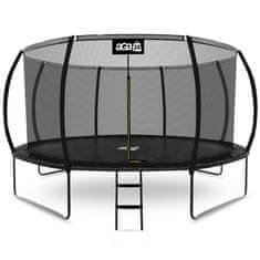 Aga SPORT EXCLUSIVE Trampolin 430 cm Črna + zaščitna mreža + lestev