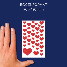 Avery Zweckform Z-Design dekorativne nalepke 4371, dekoracija, označevanje, igranje, zbiranje v albumu, 117 etiket/zavitek, motiv: srčki, material: papir, angleški izraz: Sticker