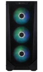 BitFenix ohišje C60 Negro / ATX / 4x 120mm ARGB ventilator + krmilnik / 2xUSB 2.0 / USB 3.0 / kaljeno steklo / črno
