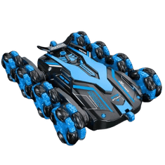 Daljinsko vodeni avto za otroke, LED lučmi in megličnim efektom, 2.4GHz 1/16 RC drift avto s 360° rotacijo 