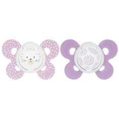 Chicco Silikonski spodbujevalnik PHYSIO COMFORT, roza, 6m +