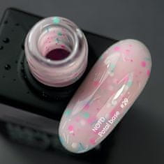 shumee NAILSOFTHEDAY Potal base 29 - mlečno roza baza z neon bleščicami, 10 ml