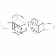 Triton kabinet zidni 18U 900 600x400 siv sestavljen