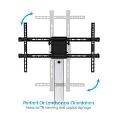 Manhattan 37" do 86" 50KG monitor 10 do 5° nagibni 90° rotacijski večnamenski voziček nosilec stojalo