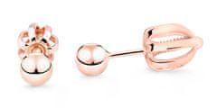 Cutie Jewellery Minimalistični uhani iz rožnatega zlata Z5014-30-X-4