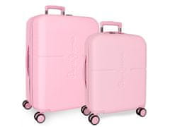 Jada Toys PEPE JEANS Highlight Light Pink, luksuzni potovalni kovček iz ABS 70cm/55cm, 768952C