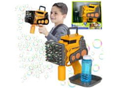 Mega Creative Stroj za milne mehurčke BAGER gradbeni stroj 56 šob + BREZPLAČNO 100 ml tekočine, milni mehurčki za otroke 3+