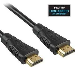 PremiumCord HDMI High Speed + Ethernet kabel, 1 m