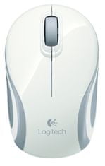 Logitech M187 brezžična miška, bela