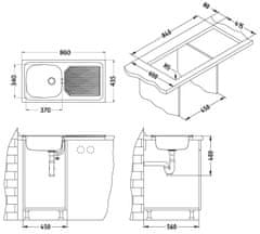 Alveus Pomivalno korito Basic 60