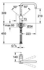 Grohe enoročna kuhinjska armatura Minta (32488000) - odprta embalaža