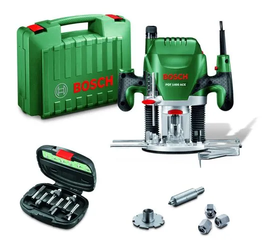 Bosch rezkalnik POF 1400 ACE + 6-delni pribor (060326C801)