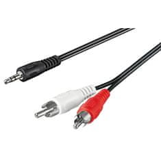 Goobay avdio kabel 3,5mm -> 2xRCA (činč) 5 m