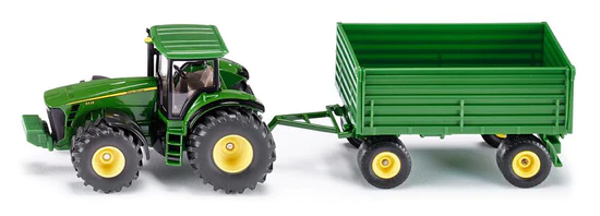 SIKU Farmer: traktor John Deere s prikolico, 1:50