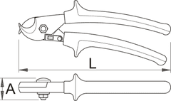 Unior škarje za kable - 580/1VDEBI (610440)