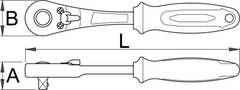 Unior dvosmerna raglja 1/2" - 190.1/1ABI (611782)