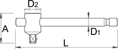 Unior garnitura nasadnih ključev 1/4" v kovinski kaseti - 188BI12P16 (617118)